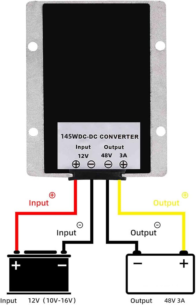 MGGi DC Booster Voltage Regulator, 12V Step Up to 48V 3A 145W Converter Boost - Image 4