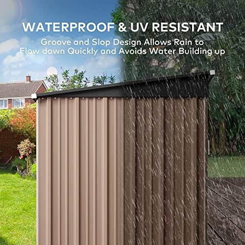 gizoon 6x4 ft outdoor shed, metal garden shed, package contents