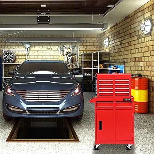 tuffiom 5-drawer rolling tool chest, tool storage cabinet shown in use