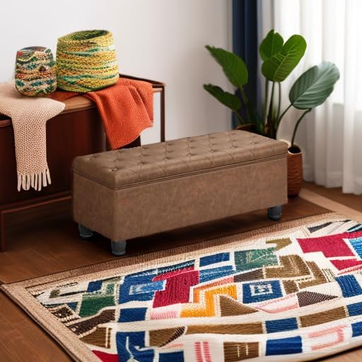 songmics storage ottoman, 46.5 inches long bed end, package contents