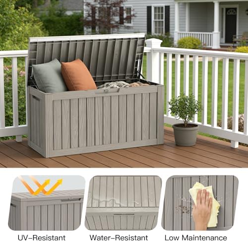 mars villa 80 gallon deck box, outdoor storage, package contents