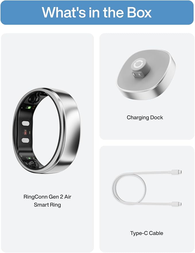 RingConn Gen 2 Air, Ultra-Thin AI Smart Ring, 10-Day Battery Life, - Image 9