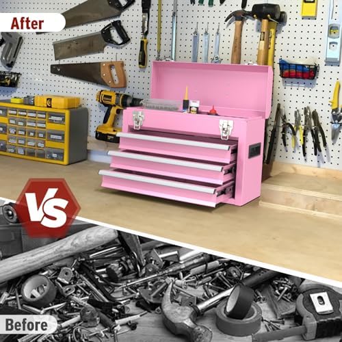 3 drawers small tool box, portable 3 drawer, close-up detail
