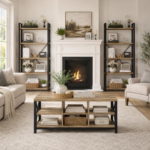 fatorri shoe bench entryway with storage, industrial wood, side view