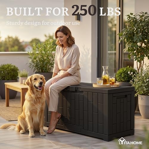 yitahome 60 gallon outdoor storage box, package contents