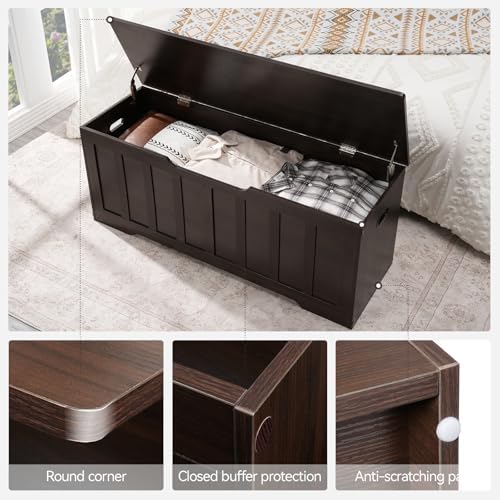 vankiley 47.2" storage chest extra large,wooden storage trunk(espresso), package contents