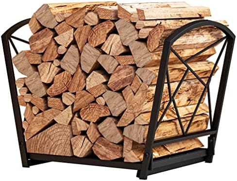 fire beauty folding iron firewood log rack for shown in use