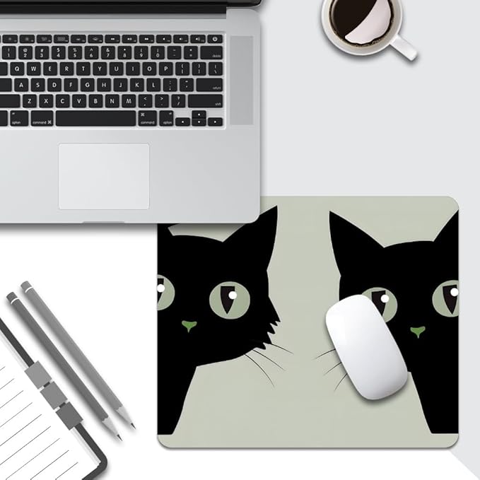Cat Square Mouse pad, Waterproof, Anti Slip Rubber Base, Computer Mouse pad - Image 5