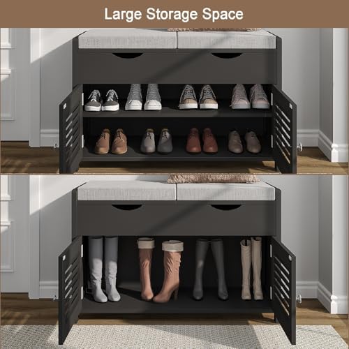 choochoo shoe storage bench with lift top storage, close-up detail