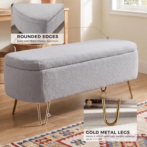 end of bed storage bench for bedroom, small on a desk or shelf