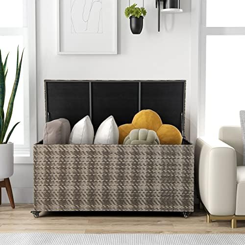 giantex 96-gallon outdoor storage box - pe wicker, package contents