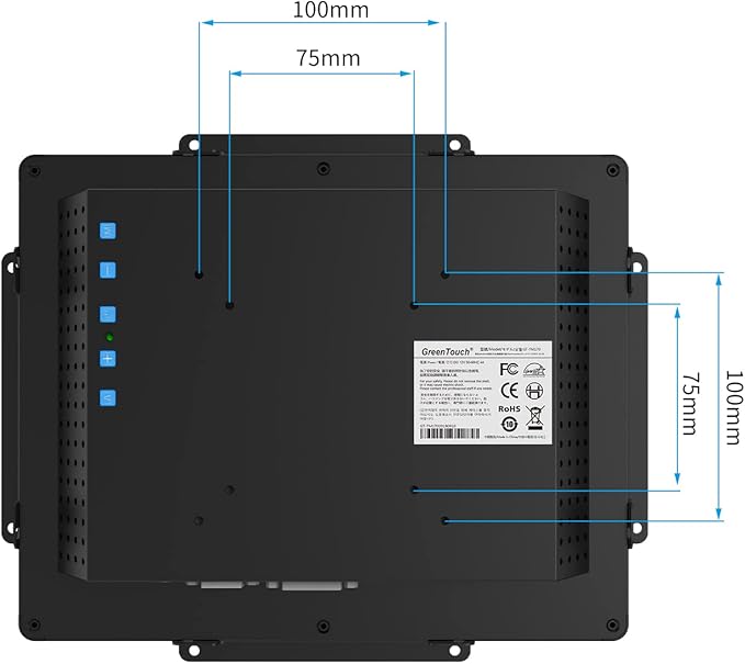 GreenTouch 10.4 inch 10 Points Front Waterproof Industrial Open Frame PCAP - Image 3