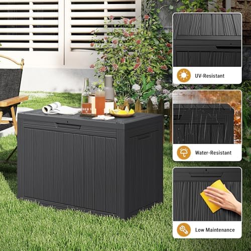 mars villa 45 gallon deck box, outside bin, package contents