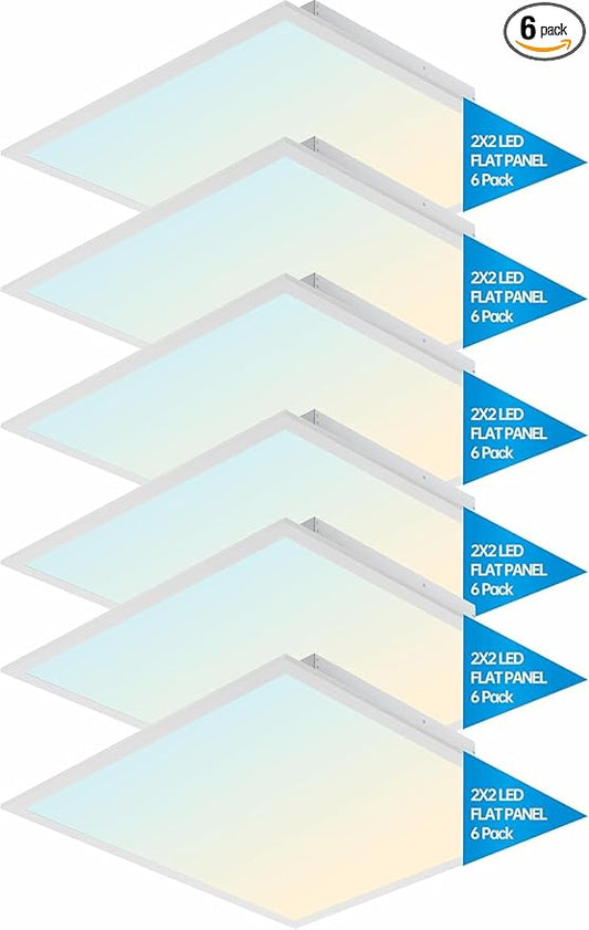 2x2 LED Light Flat Panel, 20/25/30/35/40W, 5 Color Temps 3K/3.5K/4K/5K/6.5K by LEDENERGYPLUS