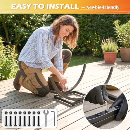 heavy duty firewood rack outdoor: 22 inch logs, package contents