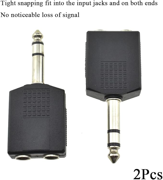 HAHIYO 6.35 M-2x6.35 F-TRS Stereo Plug Interconnect Audio One Male 6.35mm and - Image 6