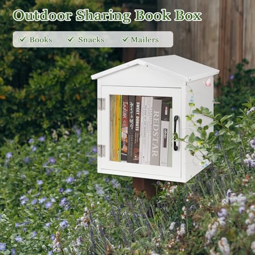 outdoor library outdoor book box storage, 13x11x16 inch, package contents
