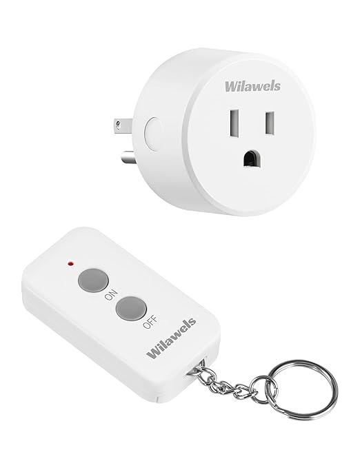 Remote Control Outlet Plug, WILAWELS Wireless Remote On Off Switch by Wilawels