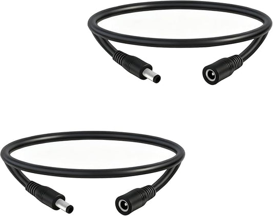 5.5mm x 2.1mm 1.6FT DC Power Extension Cable Male to Female 12V/24V 14AWG DC by IMIYORE