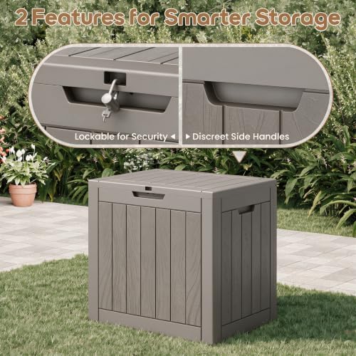 nunu lab 35 gal outdoor storage box waterproof, side view