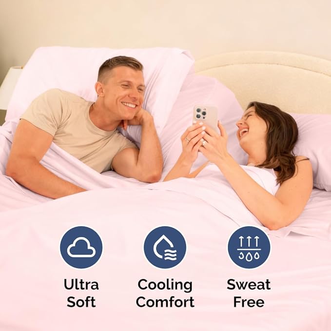Split Head King Sheet Set – 4 Piece Flex Split Top King Sheets - Image 6
