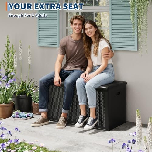 idealhouse 150 gal waterproof blow molded resin deck, front angle view