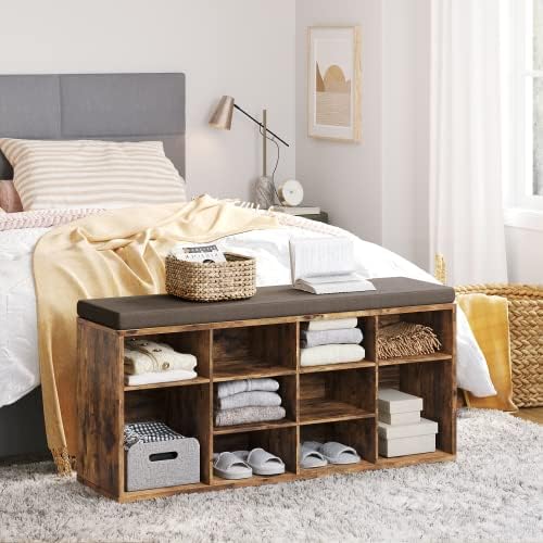 dinzi lvj shoe storage bench with cushion, 40.9", package contents