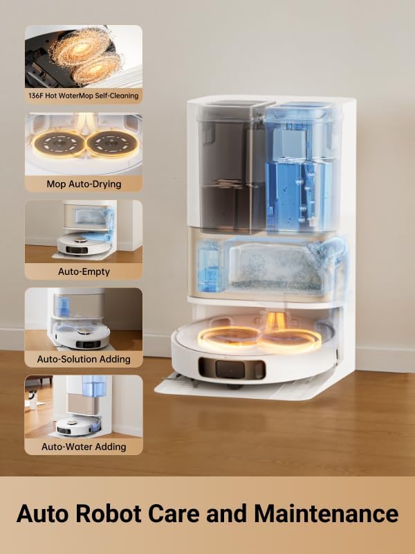 DREAME L10s Pro Ultra Heat Robot Vacuum and Mop Combo, Mop Extend, 7000Pa - Image 3