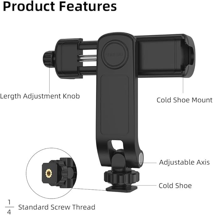 Flexible Phone Tripod Mount Adapter, Universal Smartphone Mount Adapter - Image 7