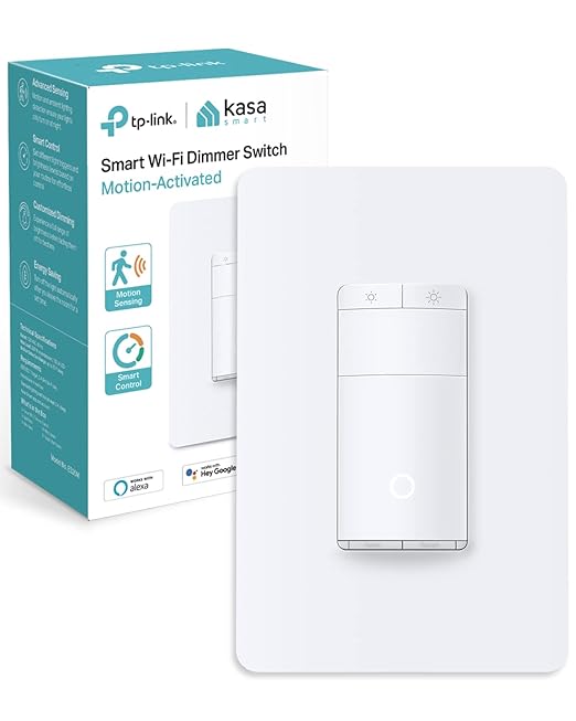 Kasa Smart Motion Sensor Switch, Dimmer Light Switch, Single Pole, Needs by KasaSmartbyTP-Link