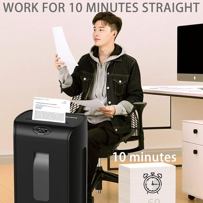 Paper Shredder, 16-Sheet Cross Cut - Image 6
