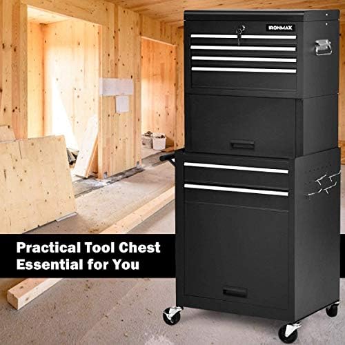 arlime 6-drawer rolling tool chest, tool storage cabinet, view 9
