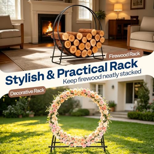 vivohome 40 inches firewood log rack hoop(only rack), package contents