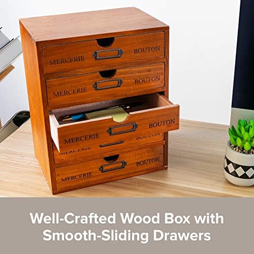 5-piece vintage organization and storage set - single, front angle view