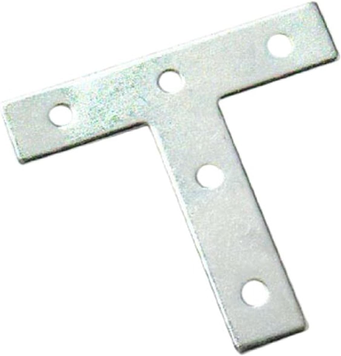 Merriway® BH01193 Zinc-Plated Tee Repair Plates – 4", 8-Pack