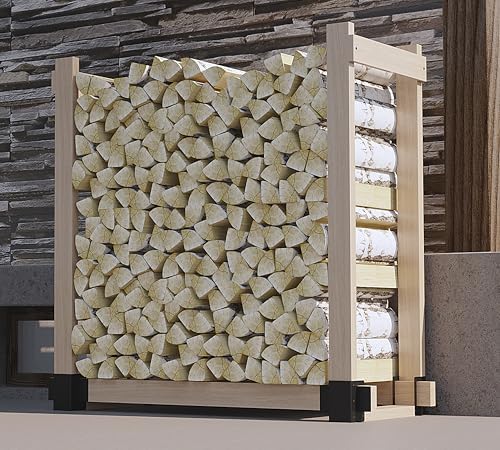 kingson 4 pack heavy duty firewood log storage on a desk or shelf