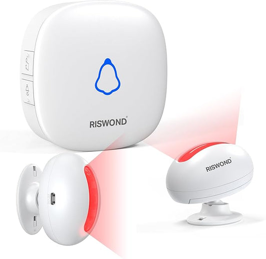 Wireless Motion Sensor Door Chime: Indoor Motion Detector Alarm Business Entry by AMHEY