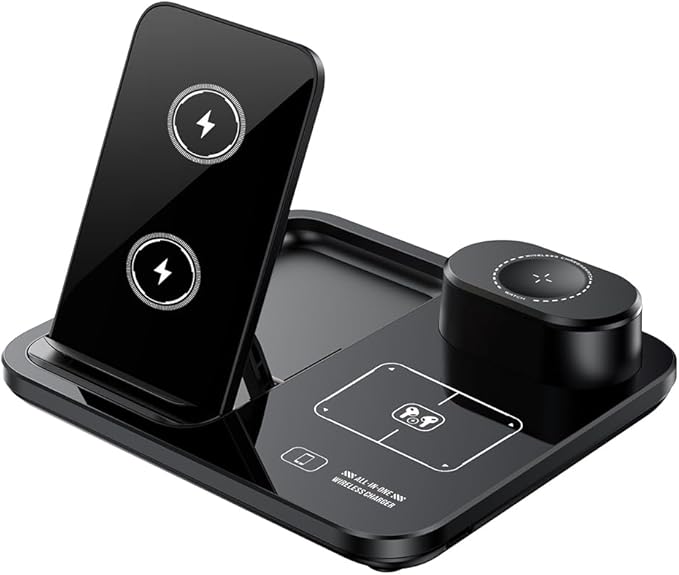 IHAO 3in1 Auto-Rising Wireless Charging Station 15W Fast Charge Ultra-Slim - Image 9