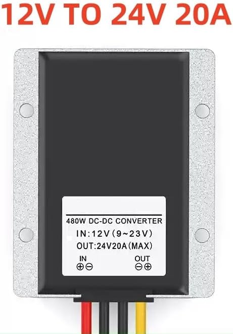 480W 20A DC-DC Boost Converter, 12V to 24V Step-Up Voltage Regulator - Image 2