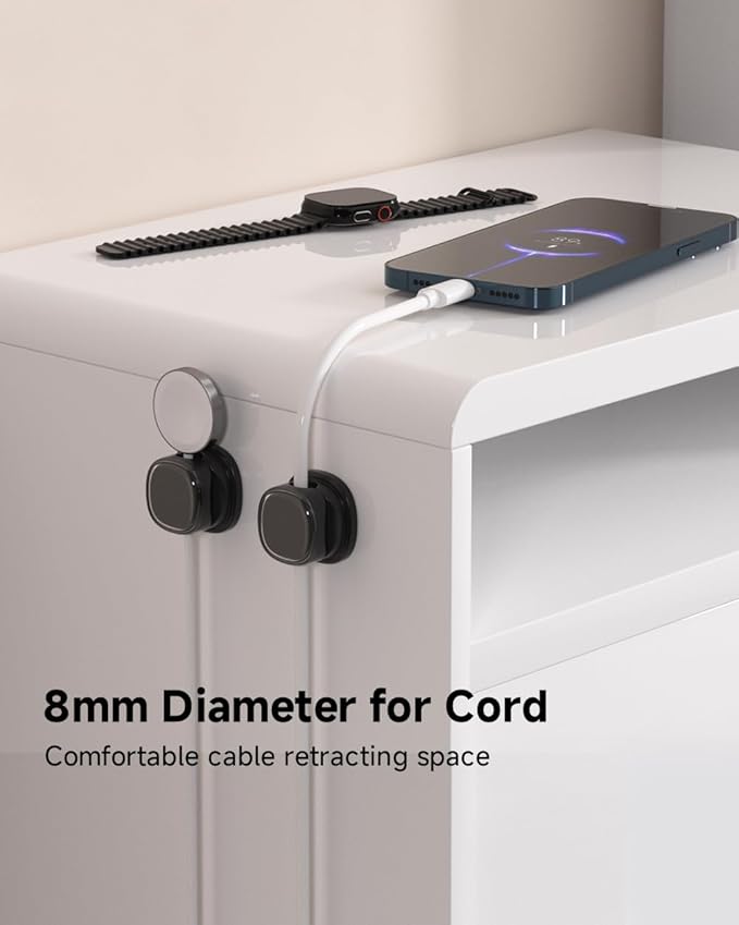 9 Pack Cord Organizer, Spring Cable Management, Adhesive Cute Cable Holder Clips - Image 5