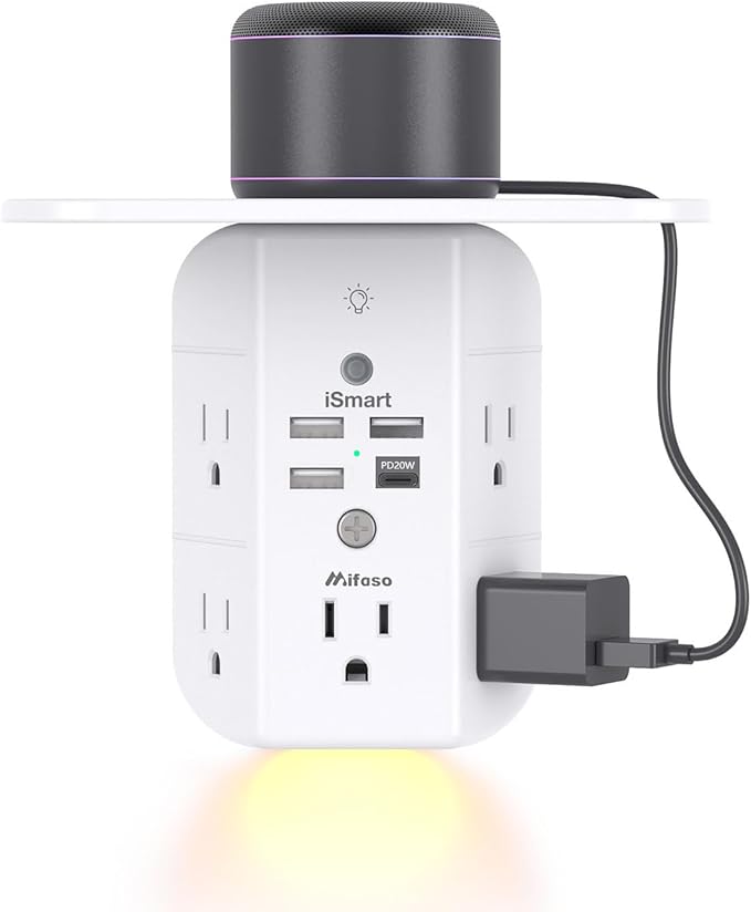 PD20W Wall Outlet Extender, Outlet Splitter by Mifaso