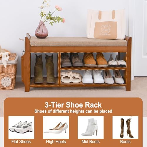 petkaboo shoe bench with hidden drawer and side, front angle view