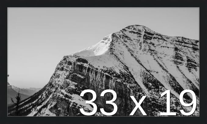 Frame It Easy 33 x 19 Black Wood Frame by FrameItEasy