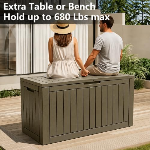 kamaboko outdoor storage box, 140 gallon deck box, package contents