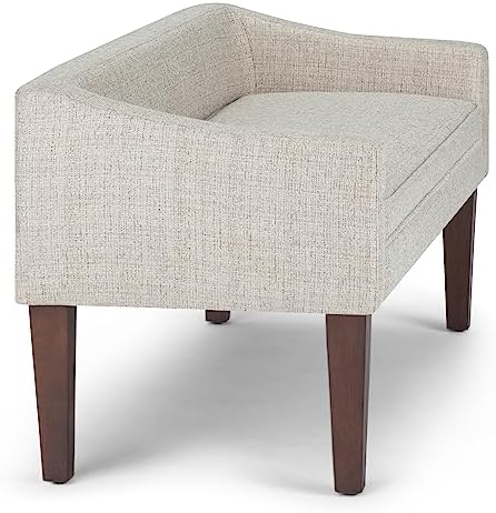 simplihome parris 50" wide upholstered bench in platinum, view 9