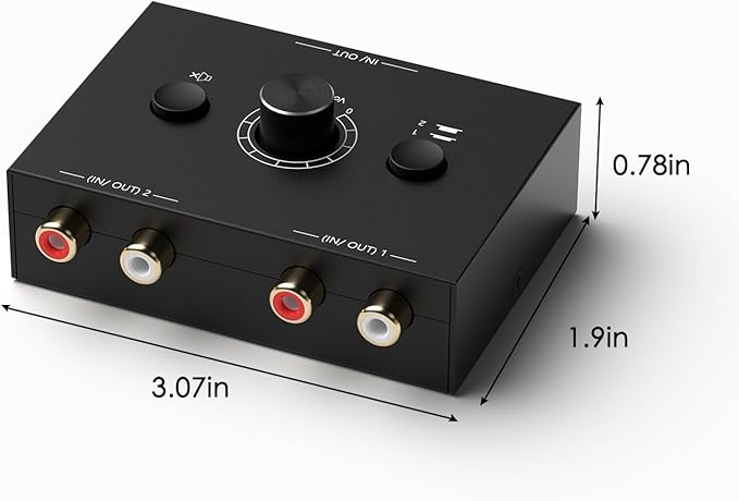 Dingsun Bi-Directional 2-Way RCA Stereo Audio Switch Audio Signal Source - Image 5