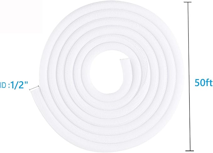 QCSIW 1/2 inch x 50ft Split Sleeve Wire Loom Tubing - Image 8