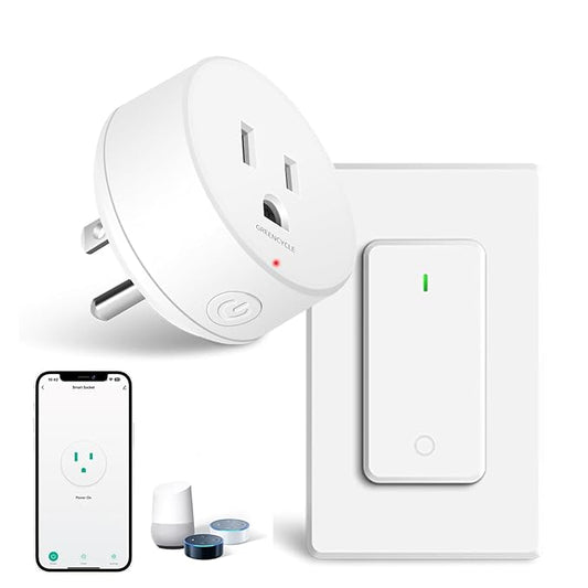 WiFi Smart Outlet Plug with Remote, Compatible with Alexa and Google Home via by greencycle