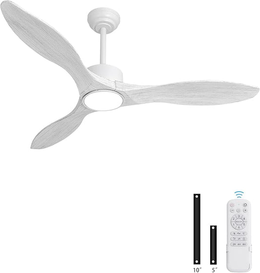 revoici 52 Inch White Ceiling Fan by REVOICISMARTCEILINGFAN