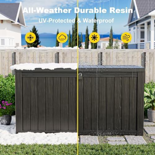 drato 180 gallon outdoor storage box, large waterproof, package contents